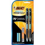 BIC Break-Resistant Mechanical Pencils with Erasers, HB Medium Point (0.7mm), 2-Count Pack Pencils for School or Office Supplies