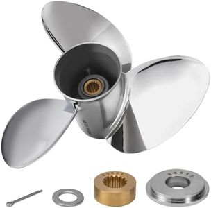 Upgrade 16 X 18 1/2 OEM 990C0-00810-185 Stainless Steel Boat Propeller Fit Suzuki Outboard Engines DT/DF150/175/200/225HP DF250/300HP 16x18.5'Pitch Prop 15 Spline Tooth 3 Blades RH
