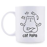 Novelty Cat Dad Mug - Unifury Cat Memorial Gifts for Cat Owner, Funny Kitty Mug for Men on Birthday, Christmas, Fathers Day, Party - 11 OZ