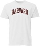 Ivysport Harvard University Short-Sleeve T-Shirt, Classic, White, Large