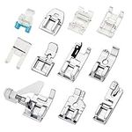 11Pcs Presser Feet, Sewing Machine Kit Household DIY Spare Parts Accessories for Sewing Machine Brother Singer Janome Toyota