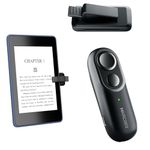 Hogance RF Remote Control Page Turner for Kindle Reading, E-Reader Controller for iPad iPhone Android eBooks Comics Novels, Photo Capturing Controller, Super Lightweight, Black