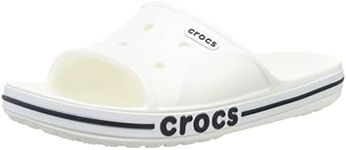 Crocs womens unisex-adult mens Men's & Women's Bayaband Slide Sandal White Size: 12 Women/10 Men