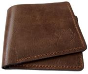 100% Handmade Bifold Wallet. Genuine, High Quality Leather. Classic Design. (Brown)