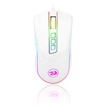 Redragon M711 Cobra RGB Gaming Mouse White Version, 10,000 DPI Wired Optical Mouse with High Precision Inputs, 7 Programmable Buttons and 16.8 Million Customized Breathing Backlight for PC/Laptop