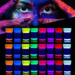 'XXL Set' 24 Cans of Neon Body Paints by neon nights – 24 x 20 ml / 0.7 fl oz Luminescent Body Paints – Long-Lasting Neon Body Paints for Blacklights, UV Lights – Fluorescent Body Paints for Adults