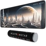 NEUTRONSTAR Future City Gaming Mouse Pad, XL Size 800mm x 300mm x 3mm, Stitched Edges, Non Slip Rubber Base,Space Theme, Keyboard Mouse Pad for Office & Home (Universal)