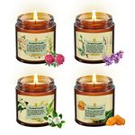 Scented Candles Gift Set for Women, Aromatherapy Candles 4 Pack Soy Wax Candle Set for Bath, Yoga, Mother's Day, Birthday and More�