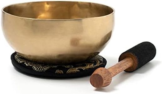 Tibetische Klangschale I ca. 300 g I für Meditation, Yoga, Achtsamkeit I Inkl. Klöppel/Pad I Handgeschmiedet I Fair Trade aus Nepal