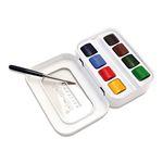 Sennelier L'Aquarelle French Artists Watercolour Aqua-Mini Set - Metal Box Of 8 Half Pans, Assorted