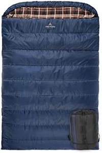 TETON Sports Mammoth +20F Queen Size Sleeping Bag Perfect for Base Camp While Camping, Backpacking, and Hiking; Blue