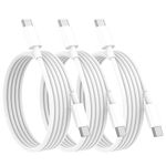 Apple USB C Charger Cable 1M, 3Pack 60W USB C to USB C Cable, Fast Charging Type C Cable Lead for iPhone 17 16 15 /Air/Pro Max/Plus/Pro, for MacBook Pro/Air 2022/2020, for iPad Pro 2020, iPad Air 4/5