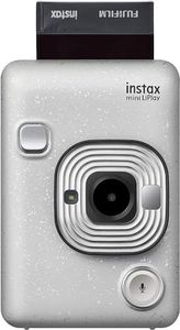 Instax Fujifilm Mini LiPlay Hybrid Instant Camera and Printer (Stone White)