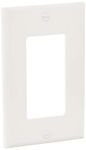 Leviton 122-80401-NW 1-Gang Decora/GFCI Device Wallplate, Standard Size, Thermoplastic Nylon, Device Mount, Small,White