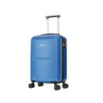 FLYMAX 55x35x20 4 Wheel Super Lightweight Cabin Luggage Suitcase Hand Carry on Flight Travel Bags Approved On Board Fits Flybe Easyjet Ryanair Jet 2 35 Liter Blue