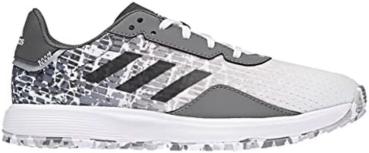 adidas Golf Herren S2G Spikeless wasserdichte Schnürschuhe aus recyceltem Material, White Greyfour Greysix, 41 1/3 EU