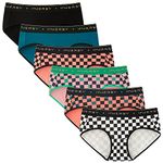 INNERSY Women's Knickers Stretch Cotton Ladies Underwear Comfy Sports Underpants Multipack 6 (12, Plaid Multicolor)