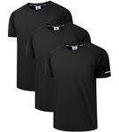 Holure Men's Sportswear Breathable T-Shirts Quick-Drying Short-Sleeve Shirts Black/Black/Black-M