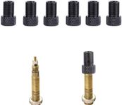 Presta to Schrader Valve Adapter for Bike, Inflate Presta Valve Tire with Air Compressor or Regular Bike Pump - 6 Pieces, Multiple Color Options (Black)