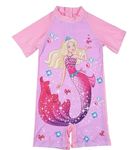 SYGA Children's Swimsuit Short Sleeve Barbie Mermaid-XL Size Perfect for Kids Age 7-8 Years Old (Purple)