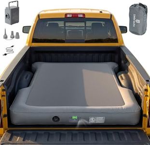 Umbrauto Upgraded Truck Bed Air Mattress for Full Size Short Beds 5.5-5.8ft, Drop-Stitch Tech with Built-in Pump, Heavy Duty Silent Inflatable Tent Bed for Outdoor Camping