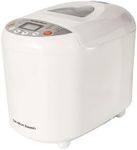 Hamilton Beach Bread Maker, Quick Bake, 19 Programmes, 3 Loaf Sizes, Gluten-Free, Whole Wheat, Jam & Pizza Dough, 15 Hour Timer, Adjustable Crust Control, Keep Warm Function, White - HB8103BMW