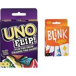 Mattel Games Uno Flip Side & Reinhards Staupe's Blink The World's Fastest Card Game for Kids (Multicolour)