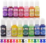 LET'S RESIN Epoxy Resin Dye,15 Color Translucent Epoxy Resin Pigment,Odorless Concentrated Epoxy Resin Paint Each 0.35oz,Liquid Resin Colorant for Resin Coloring,Epoxy Resin,Resin Molds