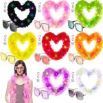 XunYee 24 Pcs LED Feather Boas for 