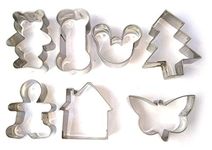 Prime Bakers and Moulders Stainless Steel Different Shape Cookie Cutter Set of 7 Pieces for Cake Decoration Fruit/Food Cutting Clay Craft (Mixed Shapes)