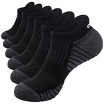 RUIXUE Men's Running Socks, 6 Pairs Performance Cotton Trainer Socks for Men Women, Low Cut Ankle Athletic Walking Socks for Work, Hiking, Trekking, Cycling