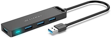 USB Hub, VENTION 4-Port USB 3.0 Ultra Slim Hub USB Splitter USB Extension Hub USB Port Hub Multiport Adapter USB Extender for PS5/PS4/Laptop/MacBook/PC/Flash Drives/Surface