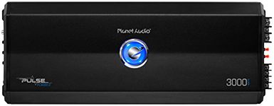 Planet Audio PL3000.2 Pulse Series 4 Channel Class A/B Car Amplifier - 3000 High Output, 2-8 Ohm Stable, High/Low Level Inputs, High/Low Pass Crossover, MOSFET, Hook Up to Subwoofer for Bass