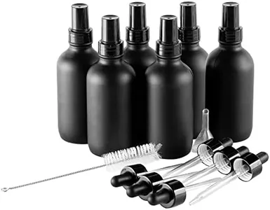 A Bar Above Cocktail Atomizer Spray Bottles and Dropper Set, Small Spray Bottle Set for Your Bar, Versatile Atomizer Glass Bottles, Small Bitters Bottle, Mini Bottles, Black, 4 Ounces