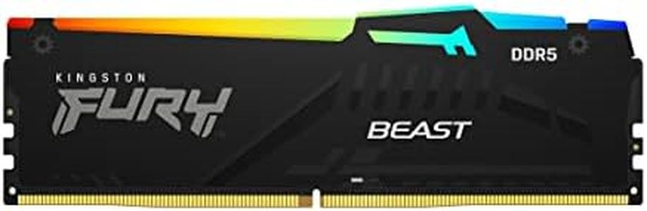 Kingston Fury Beast 64GB (2x32GB) 6000MT/s DDR5 CL36 RGB Desktop Memory Kit of 2 | Infrared Syncing | AMD Expo | Plug N Play | KF560C36BBEAK2-64