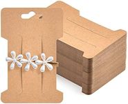 Coopay 150 Pieces Hair Clip Display Cards Hair Bow Display Holder Rectangle Hair Barrettes Jewelry Hair Accessories Display and Organizing, Kraft Paper Cards, 4-1/4 x 2-3/4 Inches