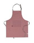 AMOUR INFINI Cotton Aprons for Women with Pockets Adjustable Strap and Waist Ties Washable Printed Aprons for Baking, Cooking, Gardening (27.5 x 33 Inches - Rust)