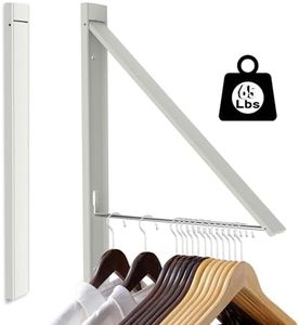 SunEegral Clothes Drying Rack Folding Indoor,Laundry Room Organisation,Wall Mounted Drying Racks,Laundry Drying Rack Collapsible,Laundry Drying Rack,Retractable Clothes Line (White)