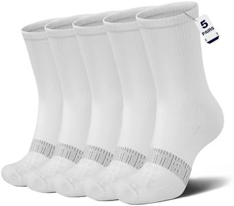 BloomBuddies Bamboo Viscose Kids Boys Crew Socks 5 Pairs School Uniform Athletic Dress Seamless Compression Sock for Girls