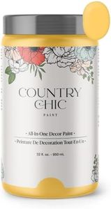 Chalk Style Paint - for Furniture, Home Decor, Crafts - Eco-Friendly - All-in-One - No Wax Needed (Quart (32 oz), Yellow Wellies)