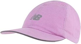 New Balance Men's and Women's 6-Panel Performance Run Hat, One Size, Raspberry