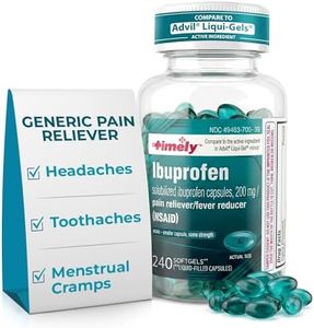 TIME-CAP LABS, INC. Timely Ibuprofen 200mg - 240 Liquid Mini Softgels - Headache Relief, Menstrual Pain, Tooth Ache Muscular Aches & Arthritis Pain