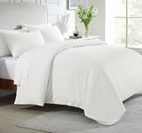 California Design Den 3 Piece Queen Size Duvet Cover Set - 100% Cotton Duvet Cover, Soft & Breathable Luxury Hotel Long-Staple Cotton, Button Closure, Bedding Set with 2 Pillow Shams - Ivory