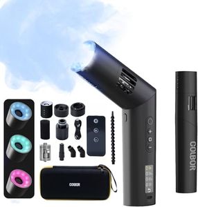 COLBOR CF5 Portable Fog Machine 40W, Mini Handheld Smoke Machine for Photography with Remote Control, Small Fogger Haze Maker for Indoor Outdoor Halloween Party Cosplay, Streaming, Weddings Stage