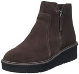 Clarks Women Airabell Zip Chelsea Boot, Brown SDE, 6 UK