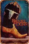 Muzuputs Brooks & Dunn Poster 12 X 8 Inches Vintage Retro Metal Tin Sign Art Decor