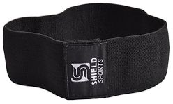 SHIELD SPORTS Hip Circle - Premium Glute Resistance Band - Hip Warm Up Activation Ideal Before Weightlifting (Black, Medium)