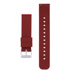 cobee Silicone Watch Bands - Quick Release Waterproof Soft Rubber Replacement Straps with Silver Plated Stainless Steel Buckle (20mm-Wine Red)