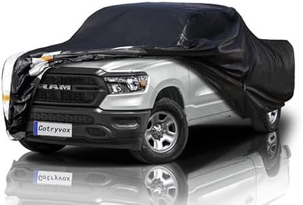 Cotryvox Dodge Ram 1500 Truck Cover Custom Fit 2009-2025 Quad Cab SB (6.1') with Door Zipper, 12 Layers Full Exterior Pickup Truck Cover Waterproof All Weather,for Wind Dust Sun and UV Protection.