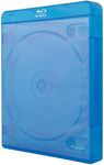 AcePlus 10-Pack Quad 4-Disc Blu-Ray DVD Cases in 22mm Super Thickness (Chubby) with Screen Printed Logo and Clear Wraparound Sleeve